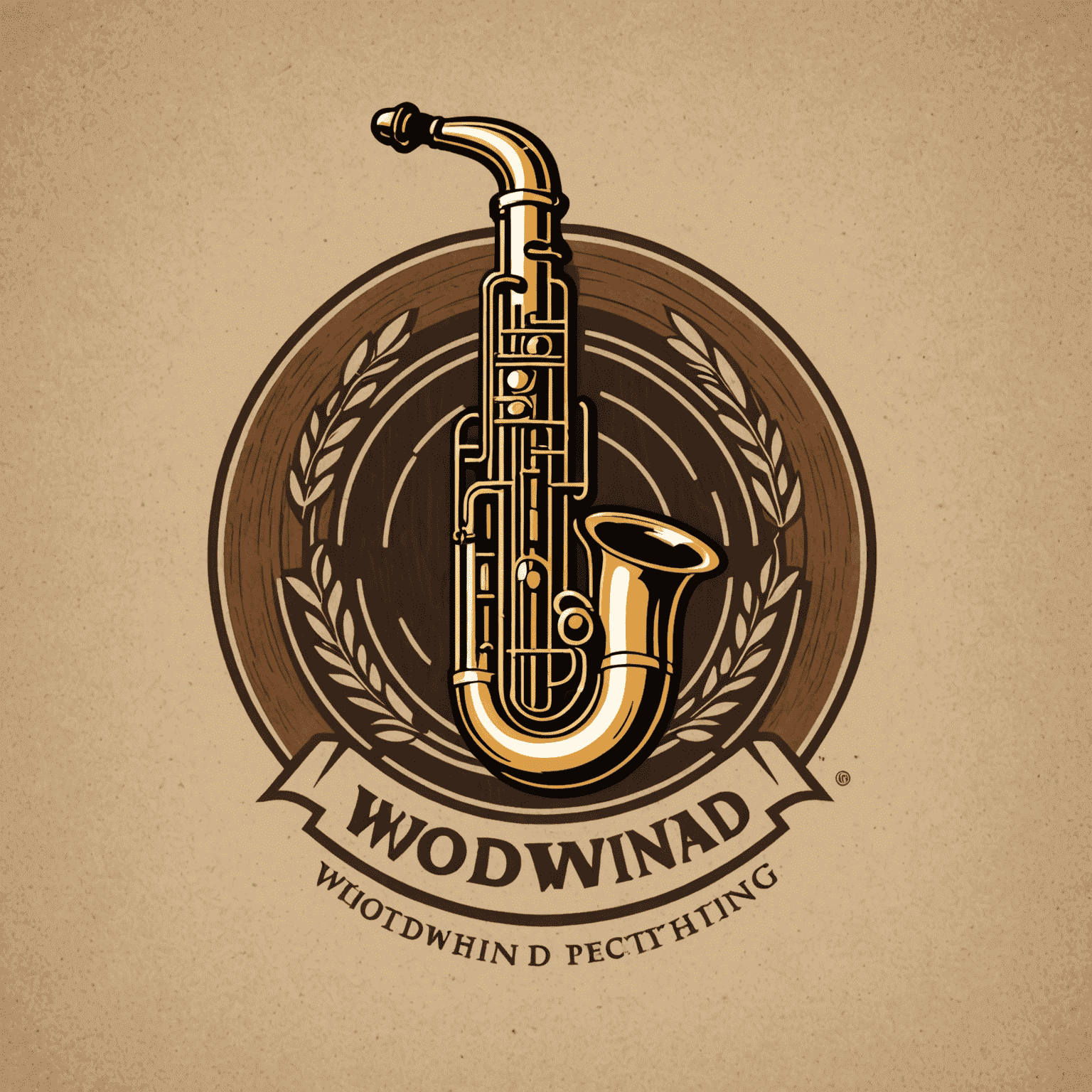 WoodwindPitching logo featuring a stylized woodwind instrument and tuning fork