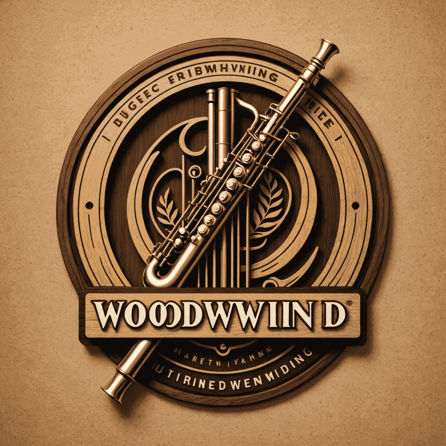 WoodwindPitching logo featuring a stylized woodwind instrument and tuning fork
