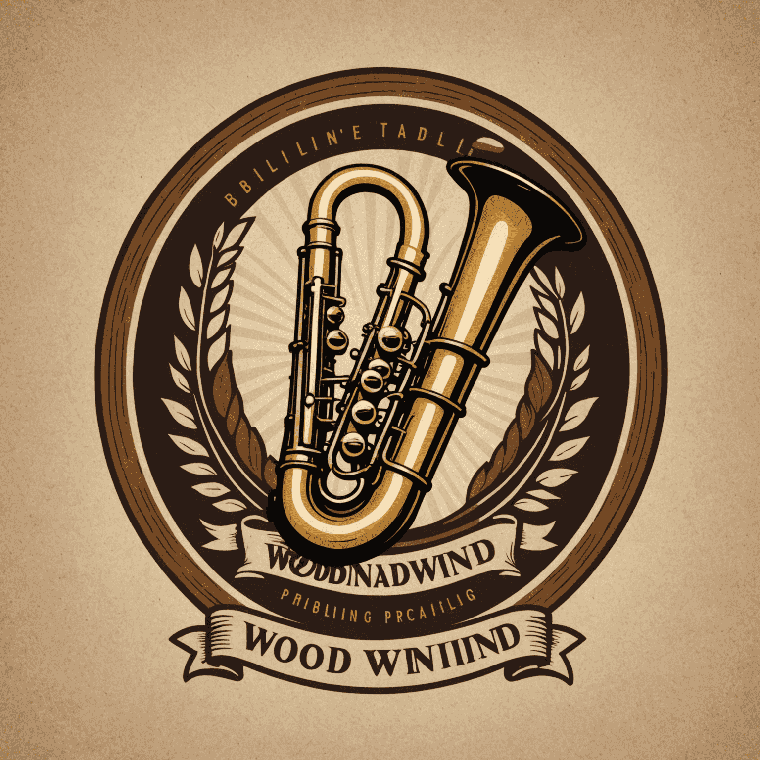 WoodwindPitching logo featuring a stylized woodwind instrument and tuning fork