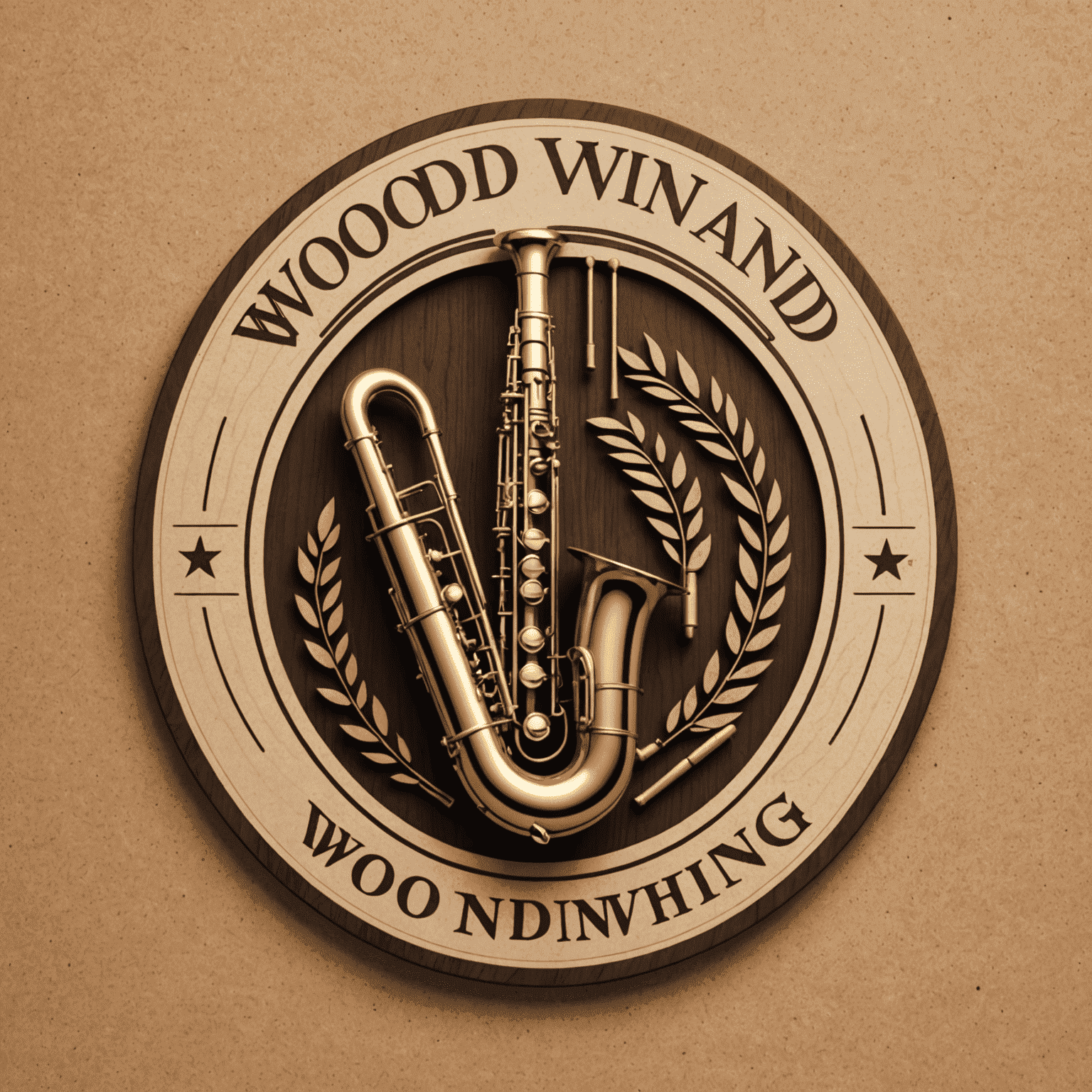 WoodwindPitching logo featuring a stylized woodwind instrument and tuning fork