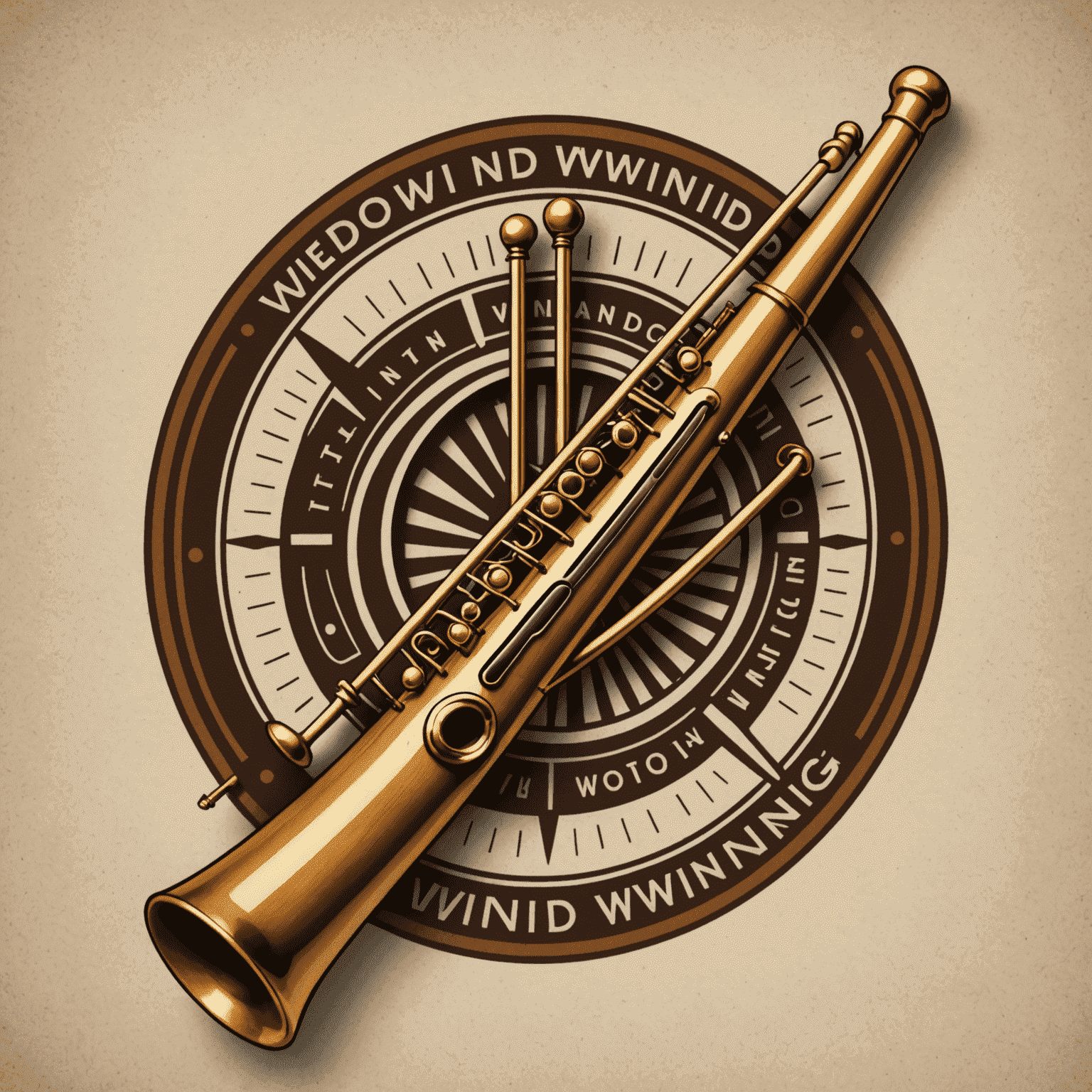 WoodwindPitching logo featuring a stylized woodwind instrument and tuning fork