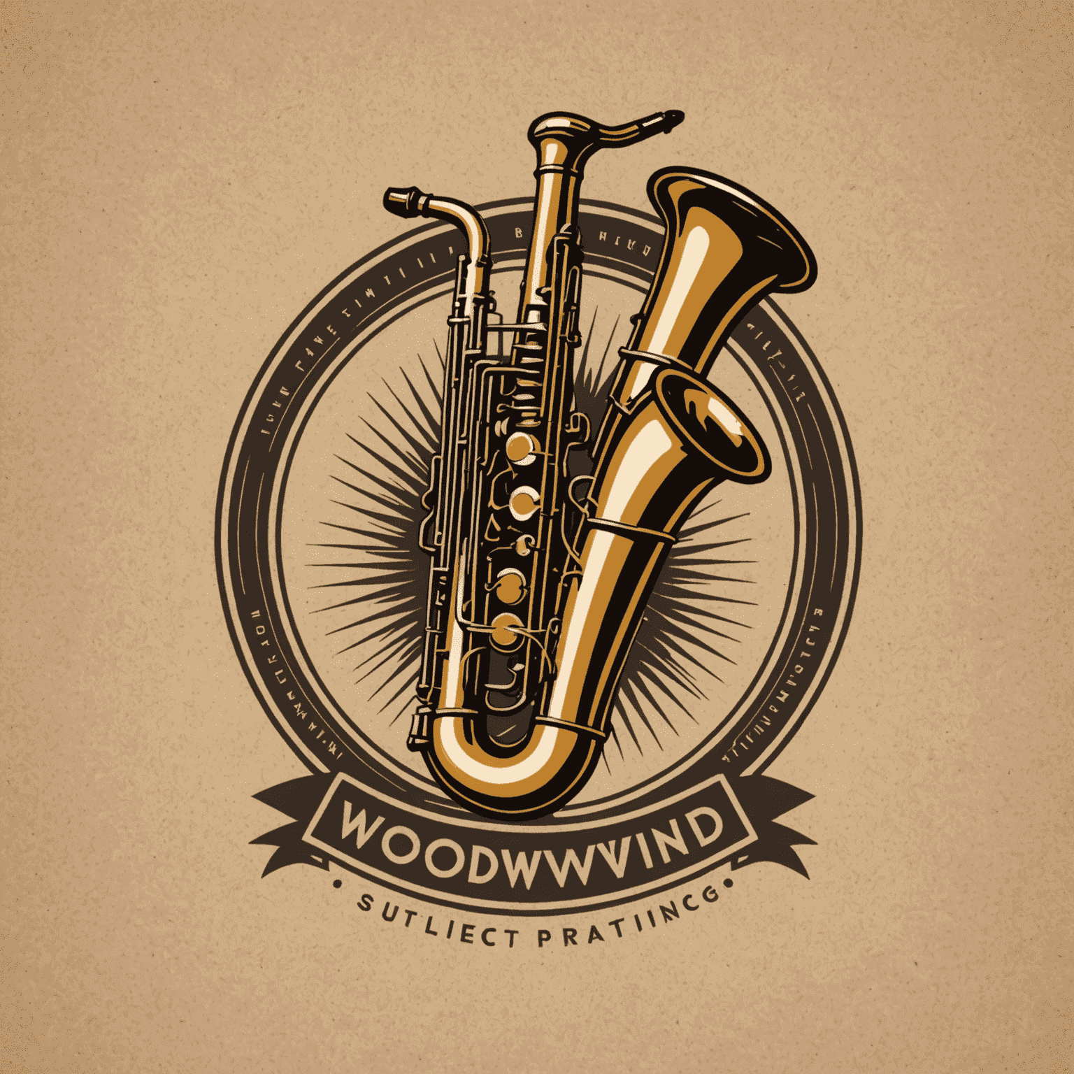 WoodwindPitching logo featuring a stylized woodwind instrument and tuning fork