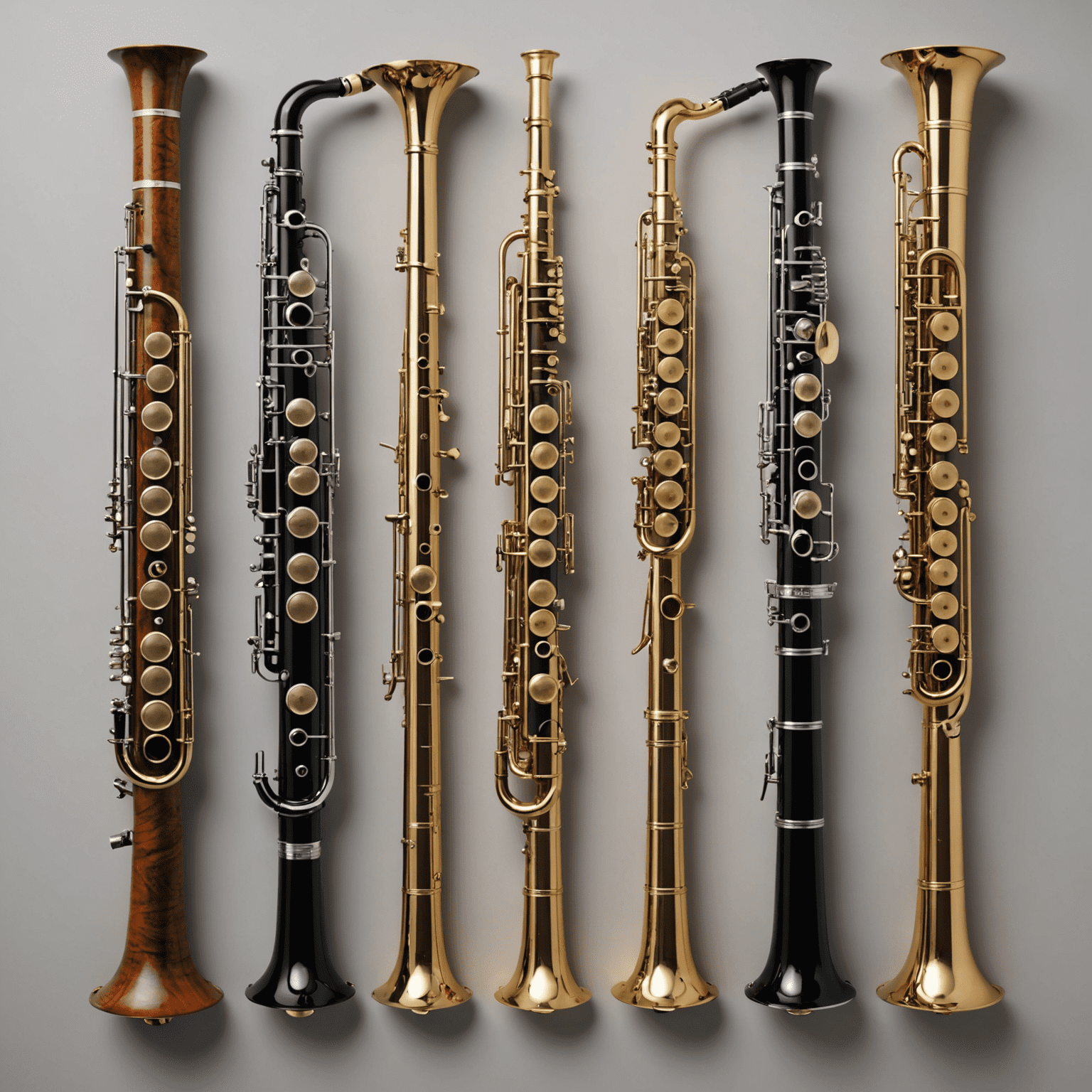 A collection of modern woodwind instruments alongside smart tuning devices, showcasing the latest in tuning technology